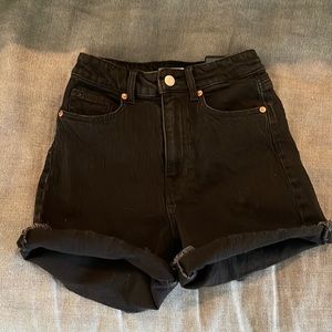 Size 4 Black Jean High Waisted Shorts